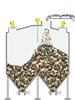 Level measurement and point level detection in large storage silos 