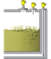 Level measurement and point level detection in a receiving tank 