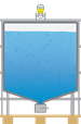 Level measurement of liquids in transport containers