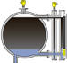 Level measurement and point level detection in the BTX separators