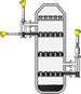 Level measurement and point level detection in the fractionator 