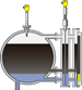 Level and interface measurement and point level detection in high temperature separators