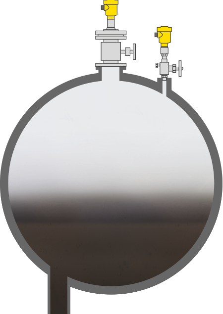 Level and pressure monitoring in liquid gas tanks