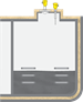 Level measurement and point level detection in the cargo tanks of a bitumen tanker